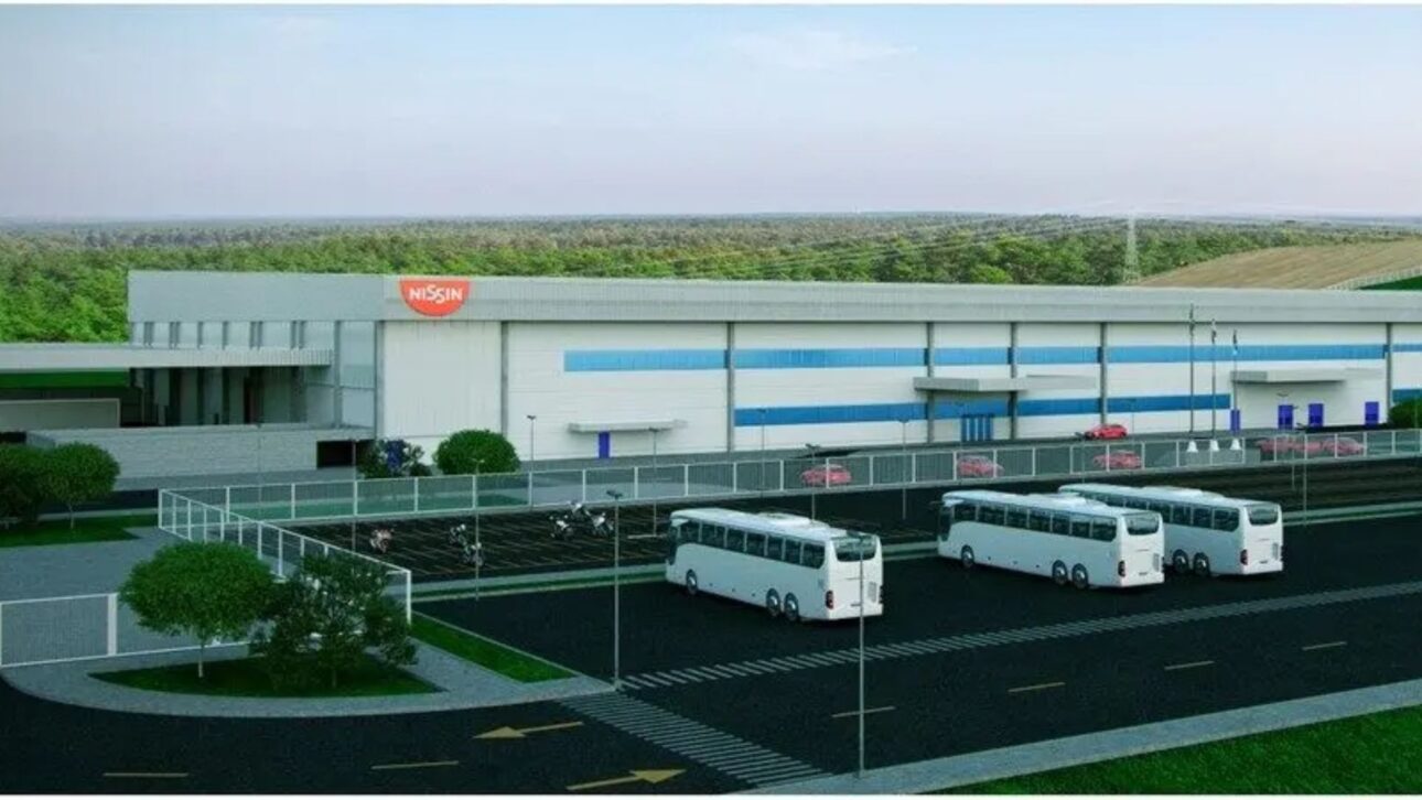 Nueva Unidad de Nissin Foods en Ponta Grossa Muestra Galpón Industrial en Construcción para Producción de Fideos. (Imagen: Jonathan Campos/AEN)