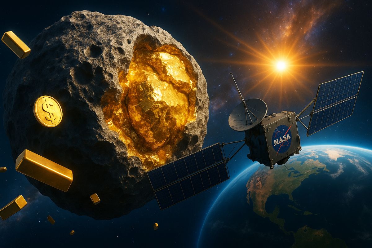 Maior reserva de ouro do Sistema Solar no asteroide 16 Psyche liga mineração espacial, exploração espacial e formação dos planetas rochosos.