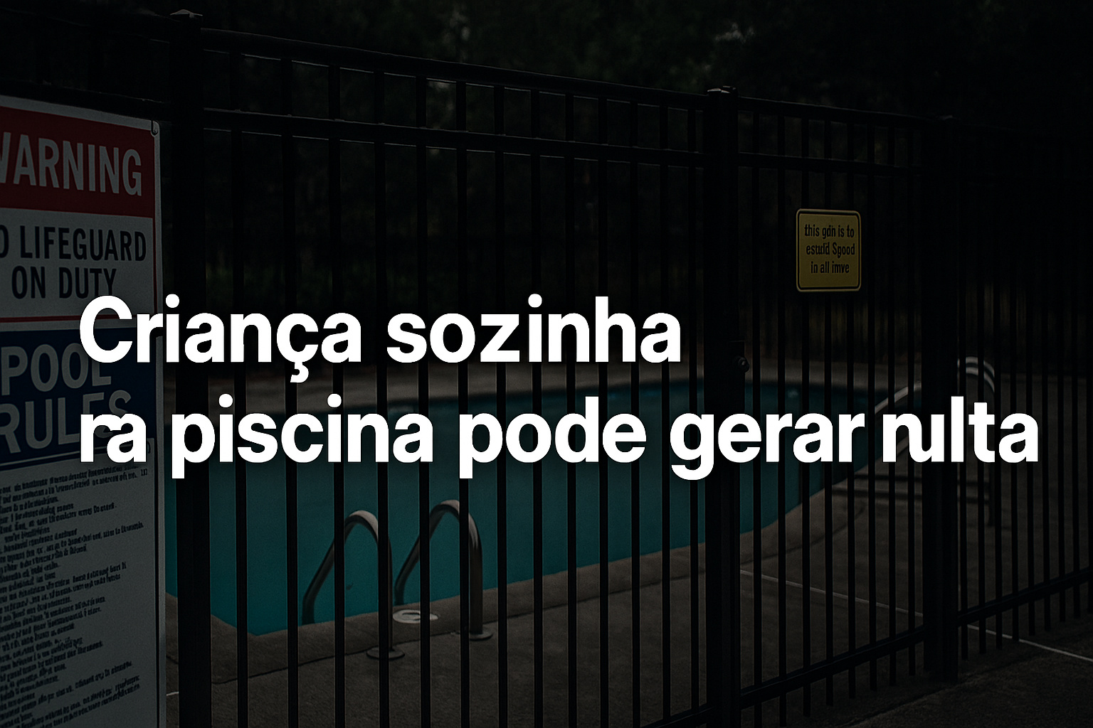 Nova interpretação da Lei do Condomínio acende alerta: deixar criança sozinha na piscina pode gerar multa para pais e até responsabilizar síndicos por omissão