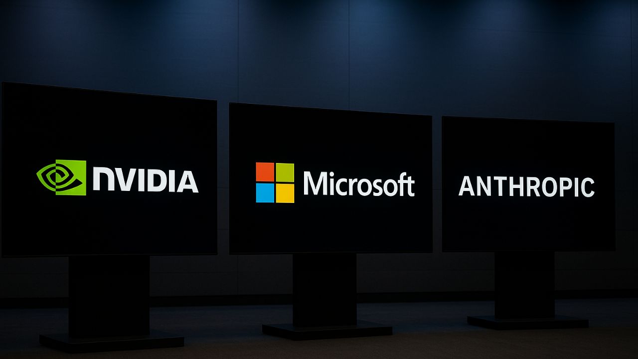 A Anthropic fecha acordo histórico com Microsoft e Nvidia para comprar computação, receber investimentos e ampliar sua tecnologia de IA.