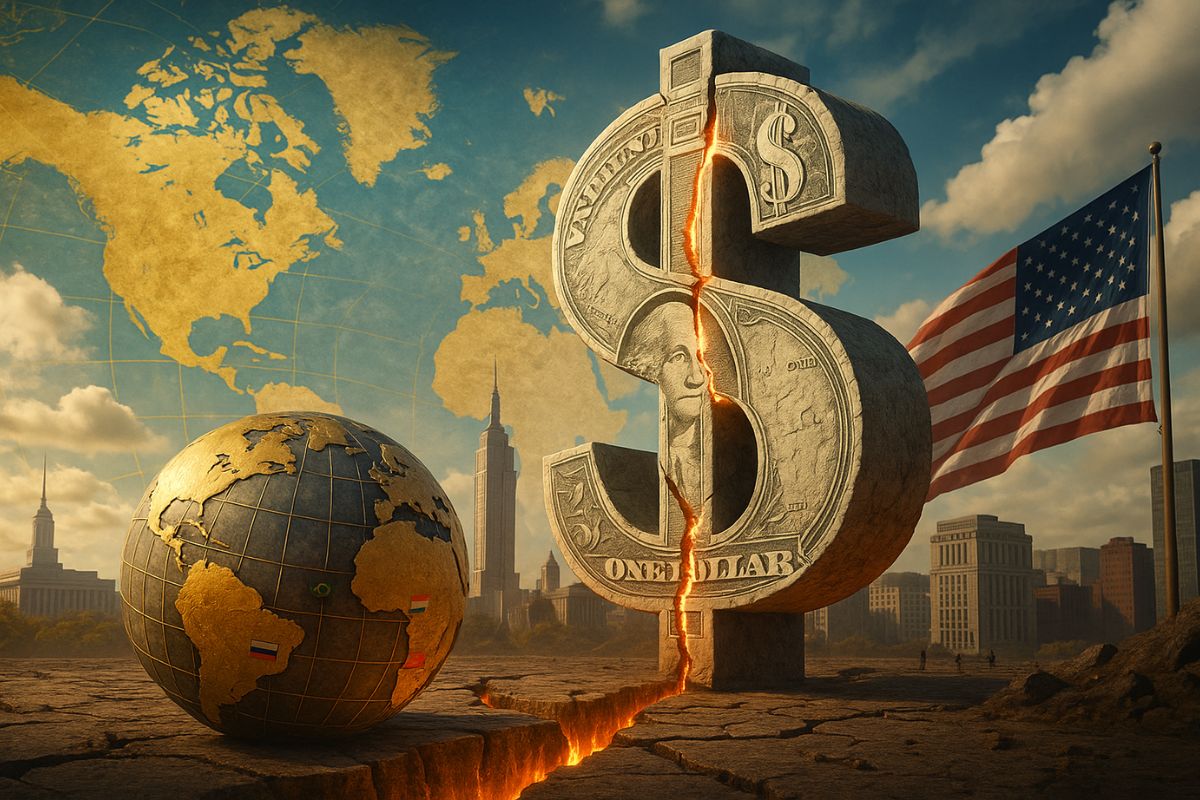 O dólar enfrenta o maior desafio de sua história: queda na confiança global, desequilíbrio da economia americana e rachaduras no sistema que sustenta as reservas mundiais há 80 anos.
