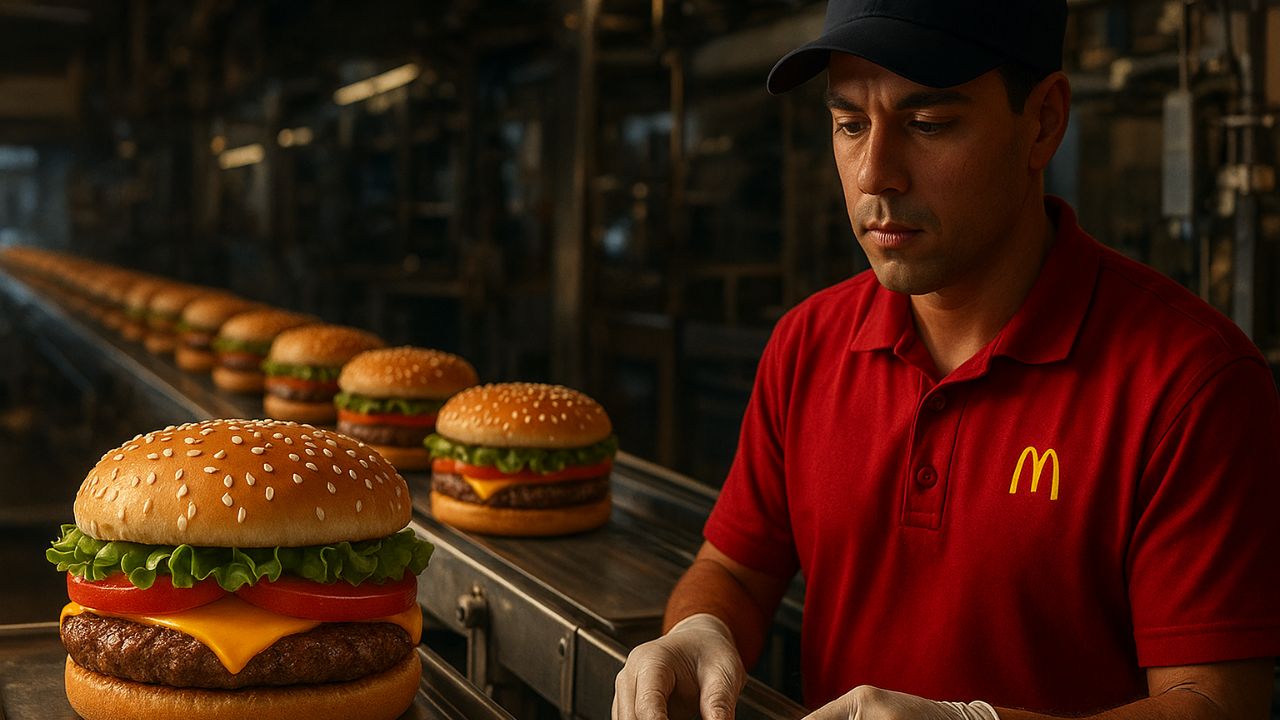 O fenômeno do 1% 75 hambúrgueres por segundo, a engenharia oculta que permite ao McDonald's alimentar 70 milhões de pessoas diariamente