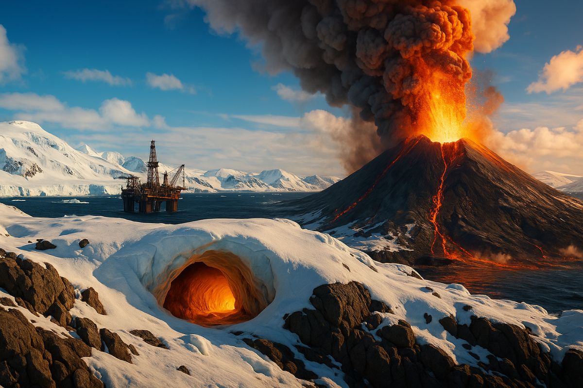 A Antártica esconde vulcões com cavernas quentes, vida desconhecida, petróleo bilionário e a maior cratera de impacto já detectada na Terra.