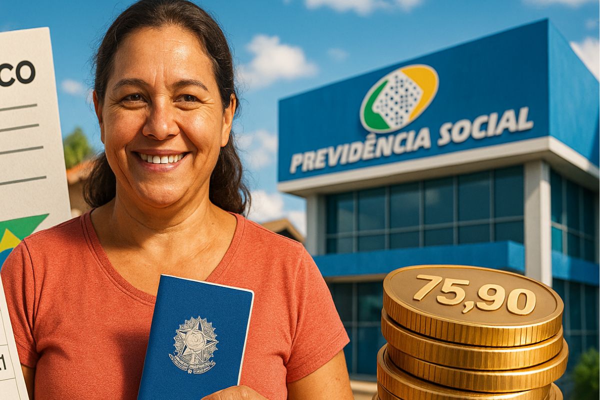 Aposentadoria com contribuição de apenas R$ 75,90 por mês garante proteção no INSS para donas de casa de baixa renda, com auxílio-doença, pensão por morte e segurança para a família.
