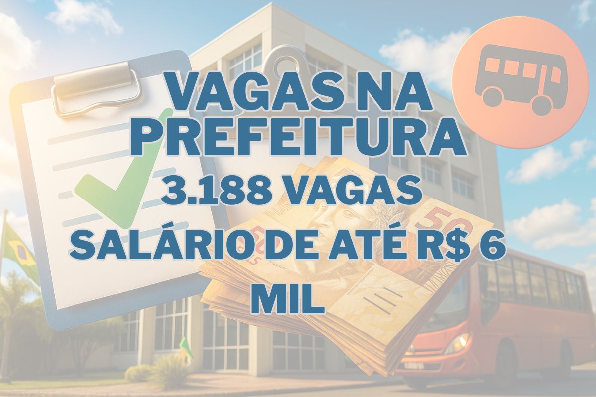 Concurso da Prefeitura de Valparaíso oferece 3.188 vagas e até R$ 6.084,71 para professores, área da saúde e administrativos