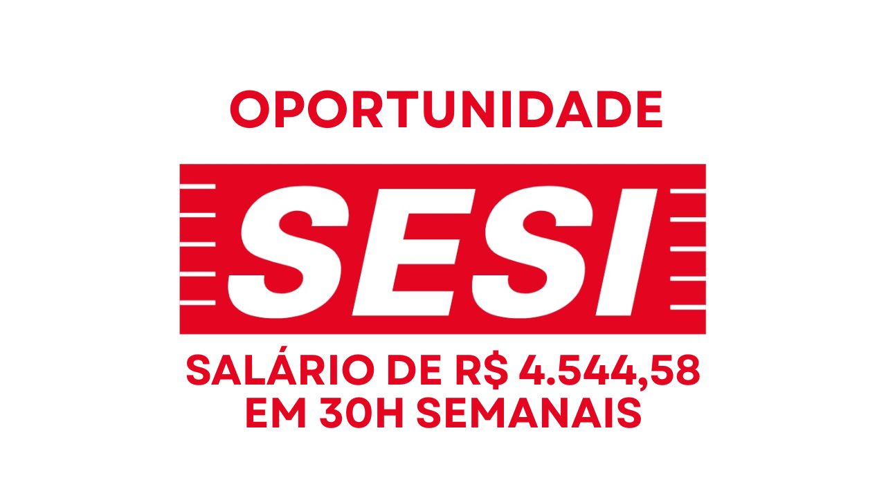 SESI abre vaga de emprego com salário de R$ 4.544,58 e jornada de 30h semanais para atuar como treinador desportivo de natação em Araçatuba-SP