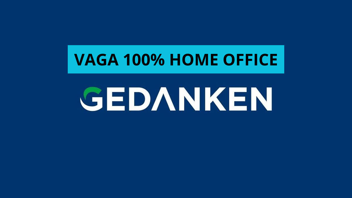 Logo da Gedanken com destaque para vaga 100% home office anunciada pela startup