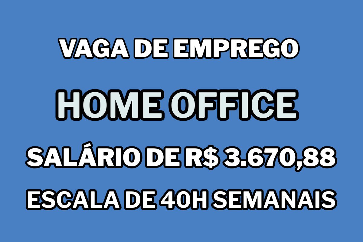 Vaga de Advogado Trabalhista com contratação CLT oferece salário de R$ 3.670,88 em modelo home office, atuação em trabalho remoto de 40h semanais e rotina completa em uma vaga de Advogado Trabalhista focada em Direito do Trabalho.