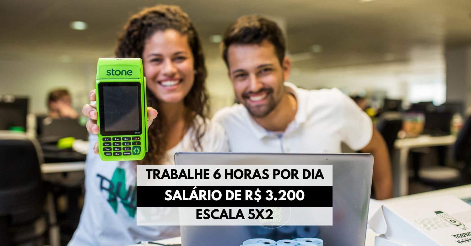 Stone abre vaga de nível médio para trabalhar 6 horas por dia em escala 5x2 com salário que pode chegar a R$ 3.200; oportunidade para Itupiranga (PA), veja como participar