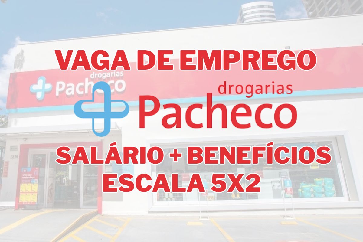 Vaga temporária de atendente de farmácia na Drogarias Pacheco em Serra ES com salário e benefícios para quem quer atuar em farmácia.