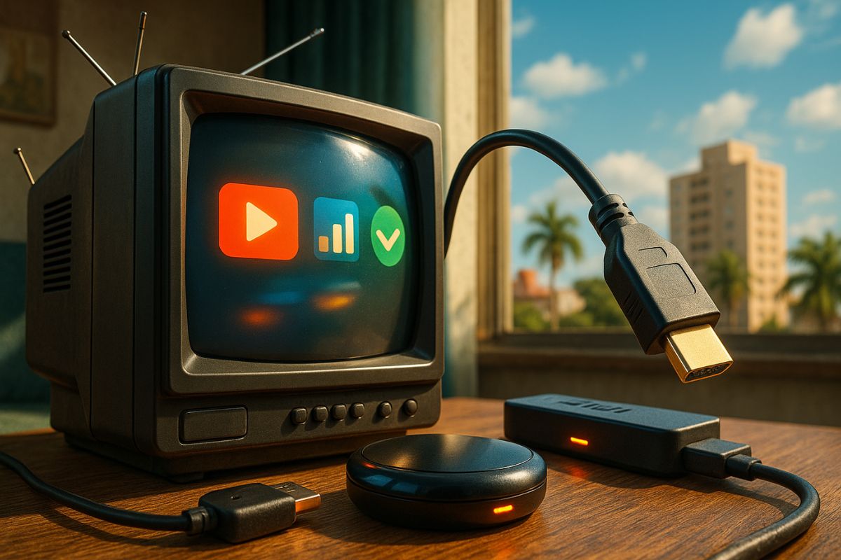 Transforme sua TV antiga em smart com aparelhos de streaming legais e longe do gatonet; veja como atualizar a TV.