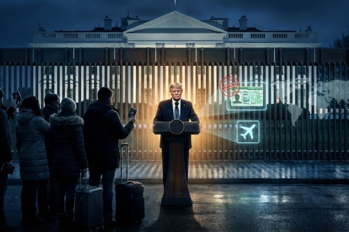 Trump mira imigrantes de países do terceiro mundo com revisão de green cards após ataque e aumenta a tensão política nos Estados Unidos.