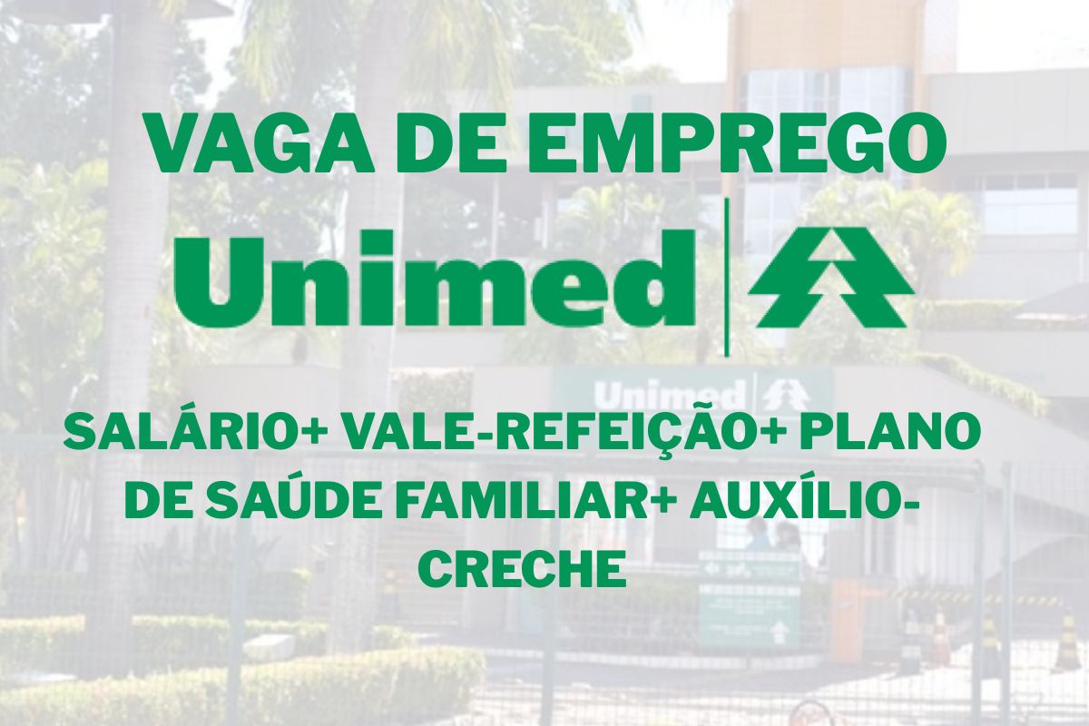 Atue em escala diurna e receba plano médico completo + odontológico, VA, VT e refeição garantida como enfermeiro de ambulatório na Unimed Cuiabá