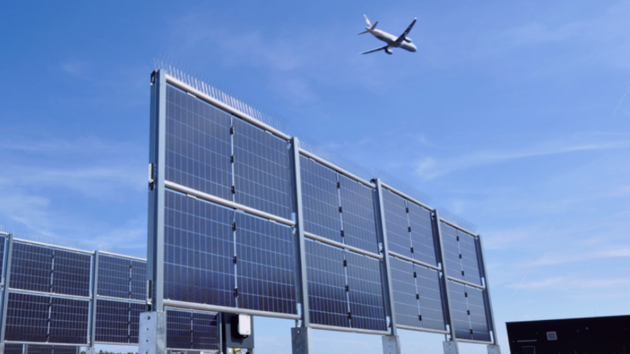 O Aeroporto de Frankfurt inaugurou uma usina solar vertical com 37 mil módulos e capacidade para gerar 17,4 milhões de kWh por ano. O projeto, pioneiro na Alemanha, reforça a meta de operar com emissão zero de gases de efeito estufa até 2045.