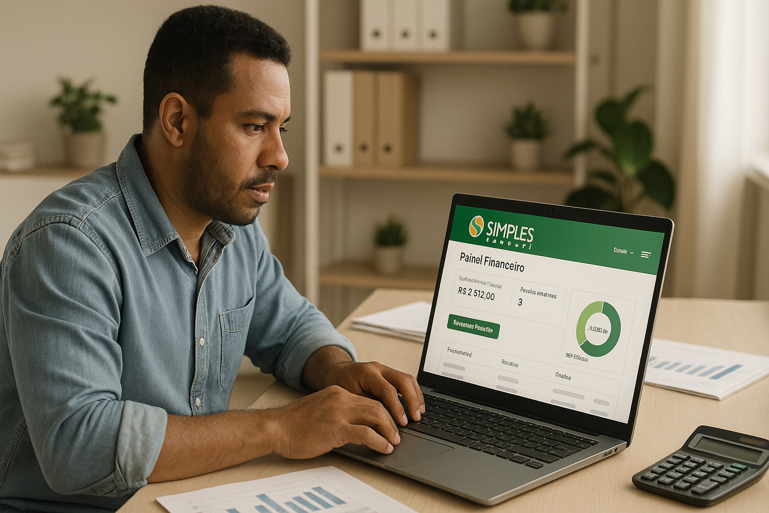 Empreendedor utilizando o Portal do Simples Nacional para antecipar parcelas do parcelamento.