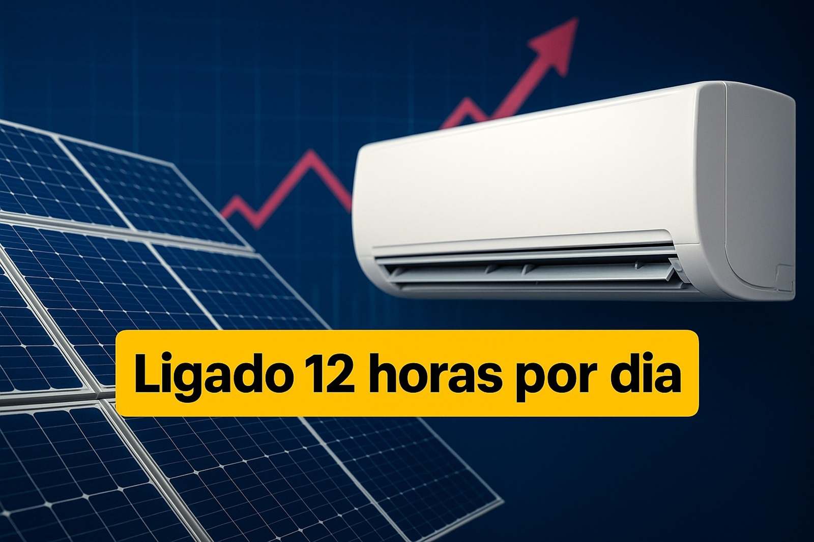 Descubra como calcular a quantidade ideal de placas solares para manter um ar condicionado de 12.000 BTU ligado 12 horas sem custo
