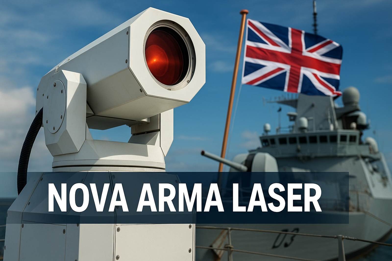 Arma Laser DragonFire derruba drones a 650 km/h, custa centavos por disparo e será instalado na Marinha Real em 2027