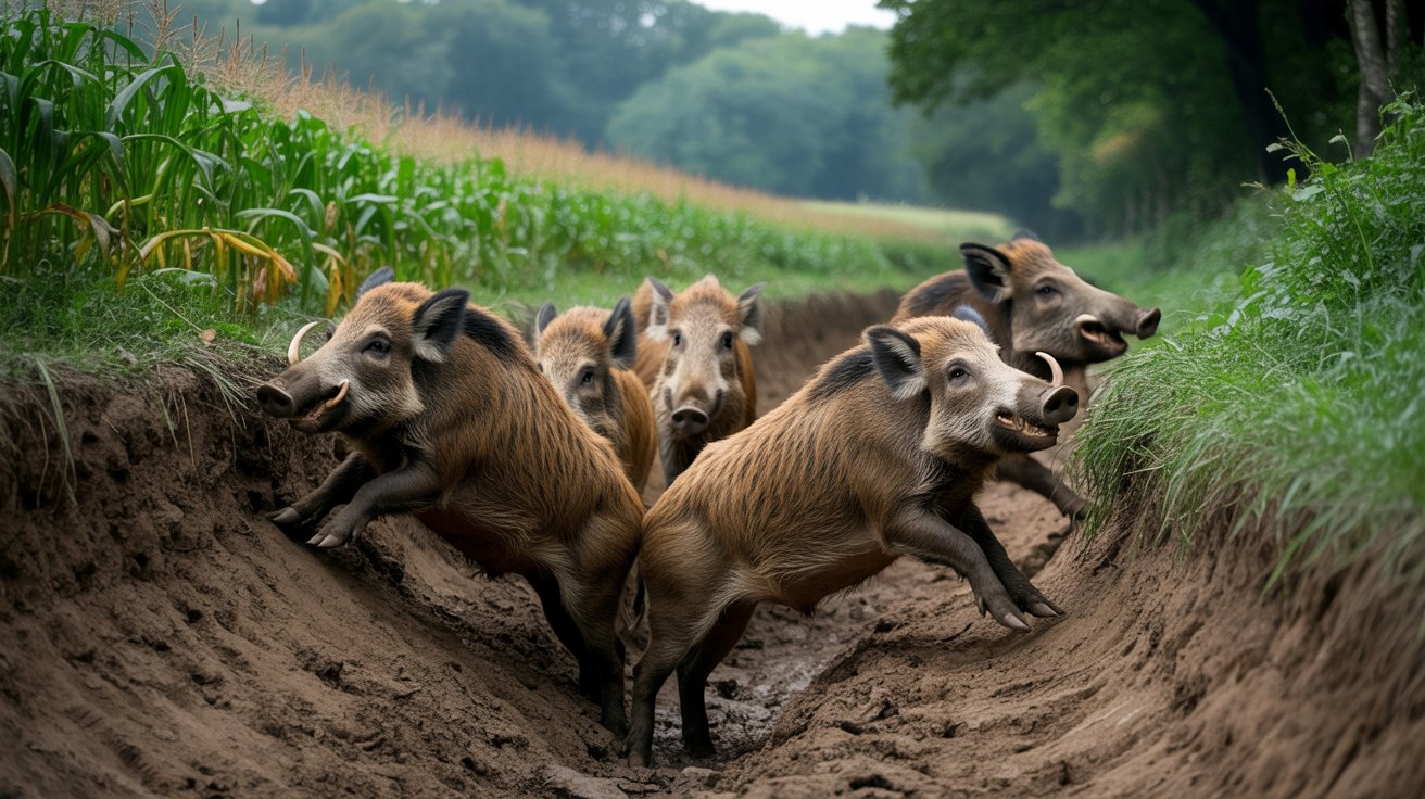 Agricultores em Minas Gerais analisam plantação danificada por javalis após a aprovação da lei que libera o manejo e a caça controlada da espécie.
