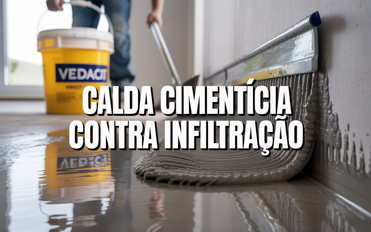 Com cimento e impermeabilizante Vedacit, calda cimentícia vira febre por selar rodapés, proteger paredes externas, acabar com infiltrações superficiais e renovar áreas úmidas com custo baixíssimo