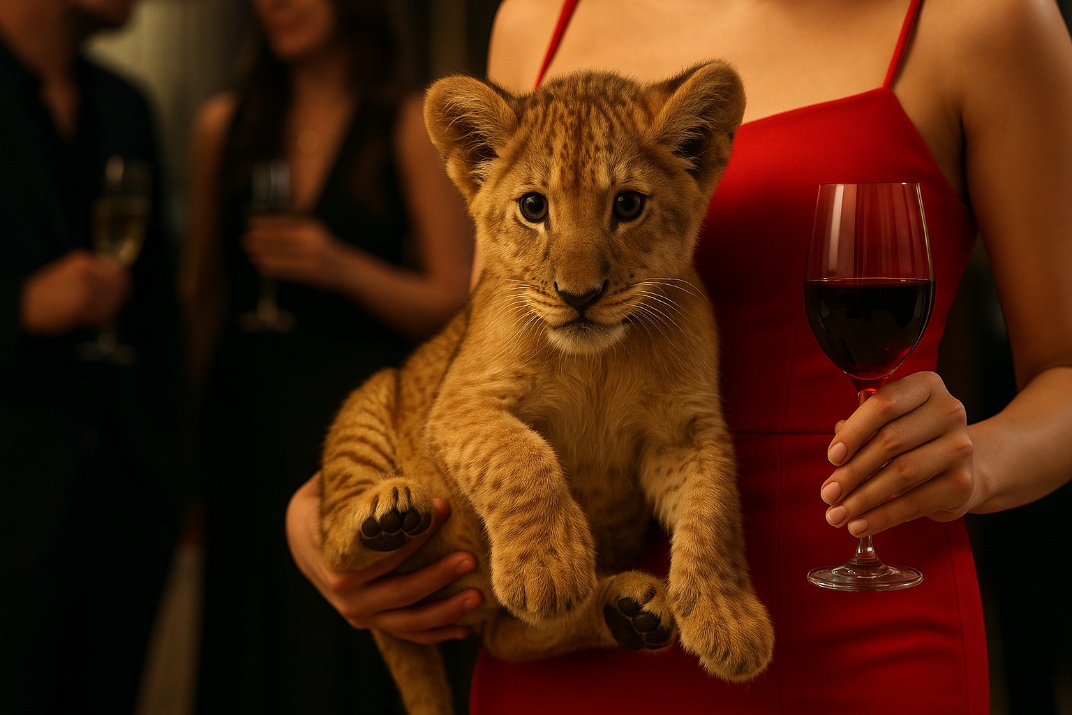 Leões, Filhotes de leão, mercado, Tailândia