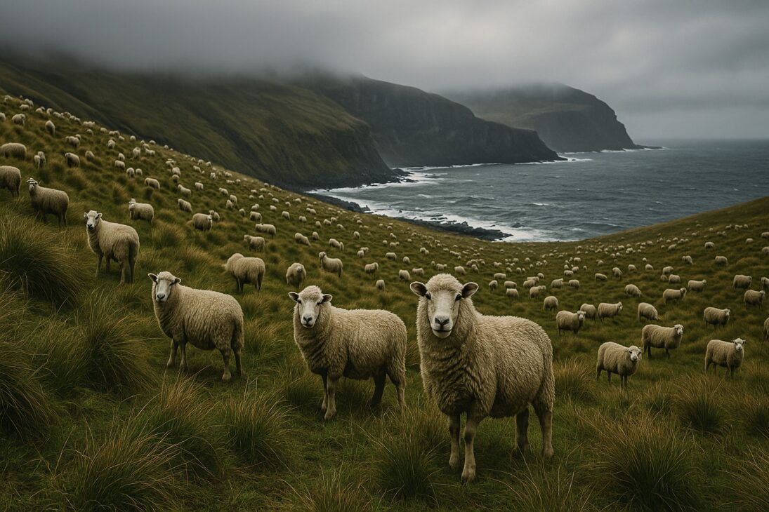 Isla Campbell, Isla, Ovejas