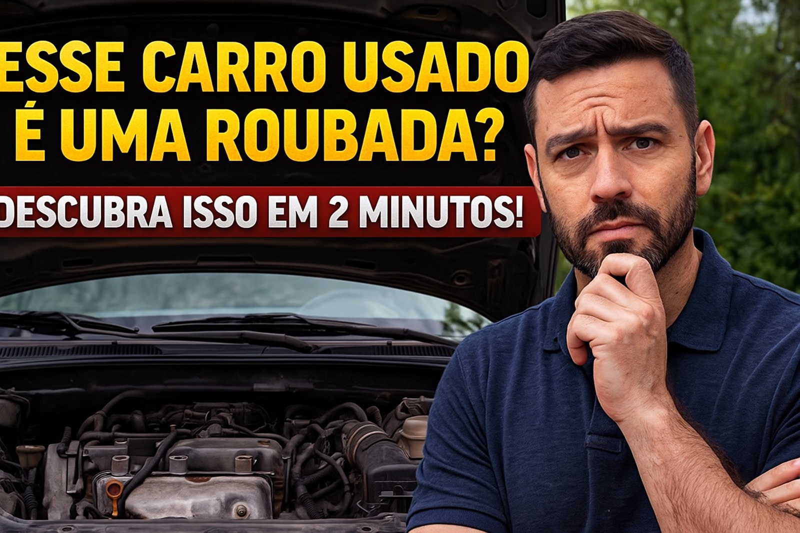 Aprenda como identificar em 2 minutos sinais de desgaste, vazamentos, má manutenção e possíveis problemas ocultos na compra de um carro usado