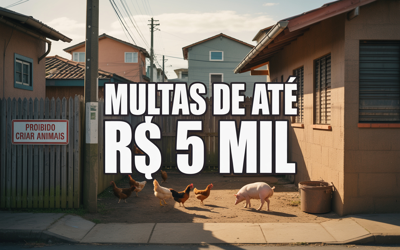 Multas de até R$ 5 mil para quem possui quintal com galinhas e porcos nas cidades: novas normas municipais proíbem criação de animais em áreas urbanas e reacendem o debate sobre tradição e saúde pública