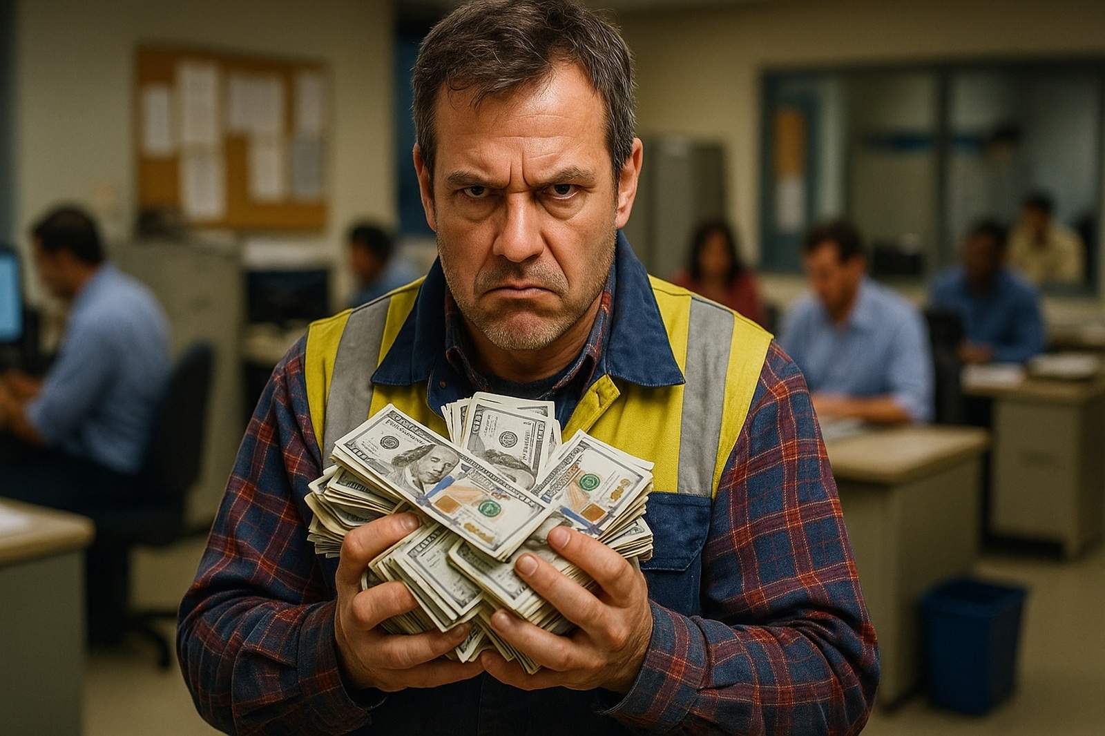 Trabalhador recebe salário de colegas por engano, gasta toda a quantia e enfrenta disputa judicial após recusar devolver o valor