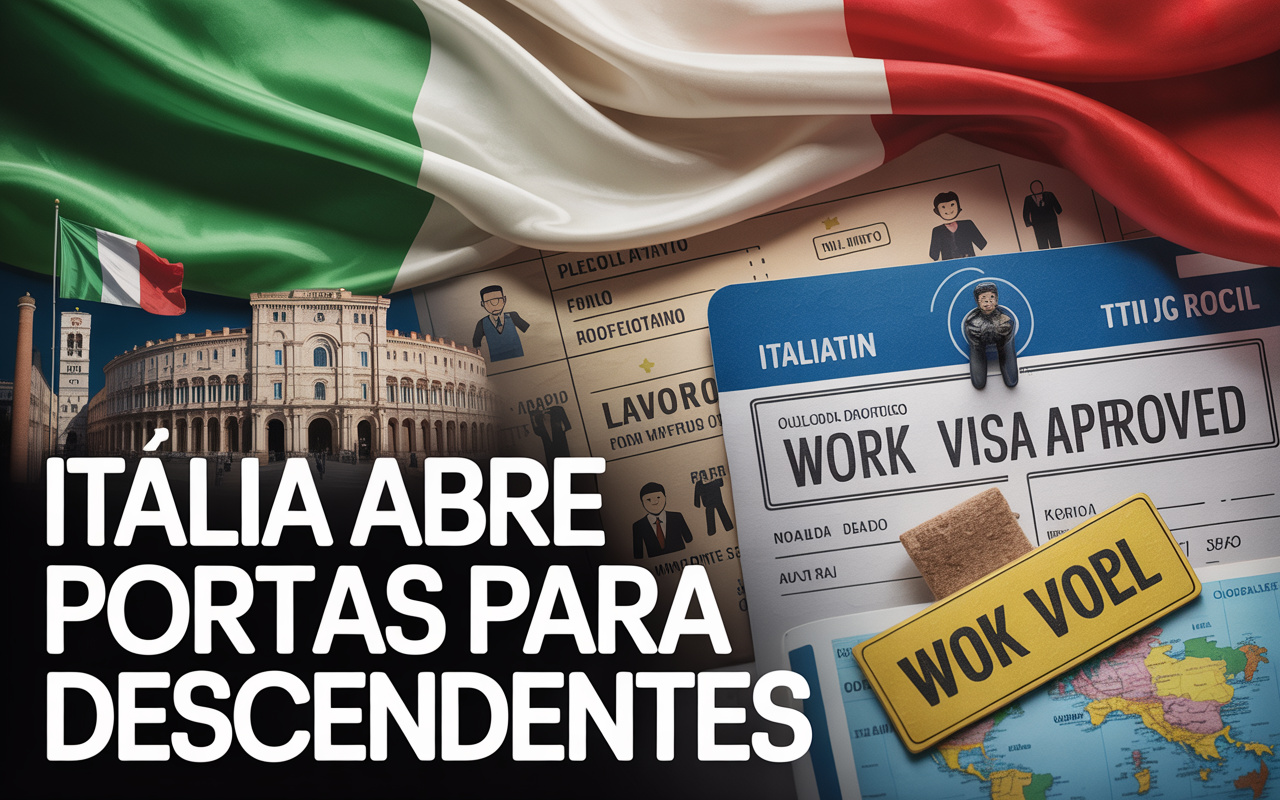 Itália enfrenta escassez histórica de trabalhadores e libera caminho para entrada de descendentes; Brasil será um dos países beneficiados com nova lei que permite visto de trabalho fora do sistema de quotas