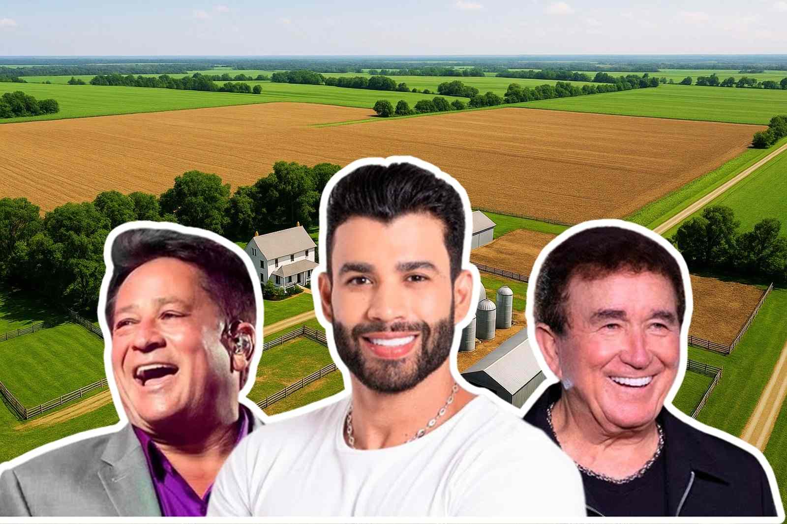 Famosos disputam quem tem mais hectares no Brasil, com fazendas milionárias e áreas gigantes que mostram o peso do agronegócio entre celebridades