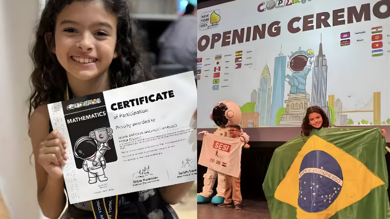 Uma menina prodígio brasileira, com QI alto e altas habilidades, brilhou na Copernicus Olympiad de matemática ao conquistar a medalha internacional de prata.