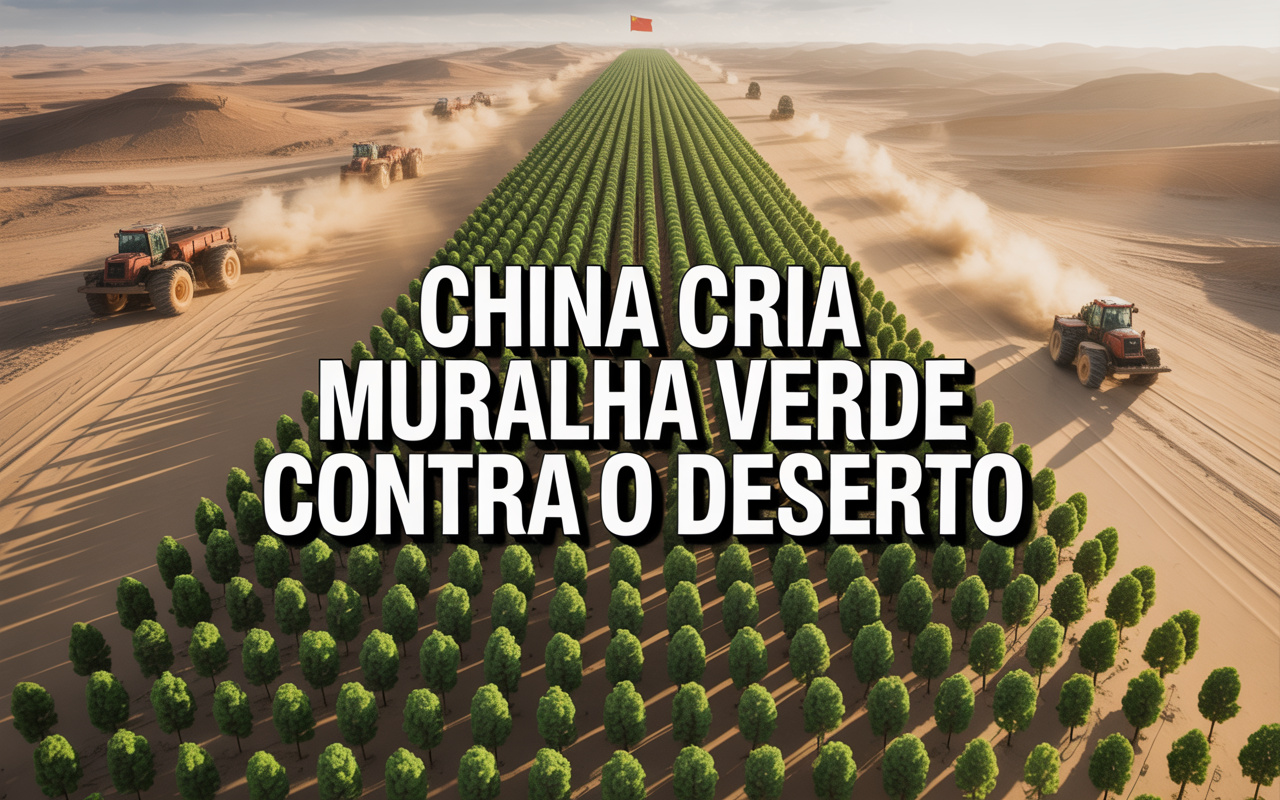 Com meta de plantar 100 bilhões de árvores e deter o avanço do deserto, a China expande sua própria “Grande Muralha Verde” e transforma regiões áridas em cinturões florestais desde 1978