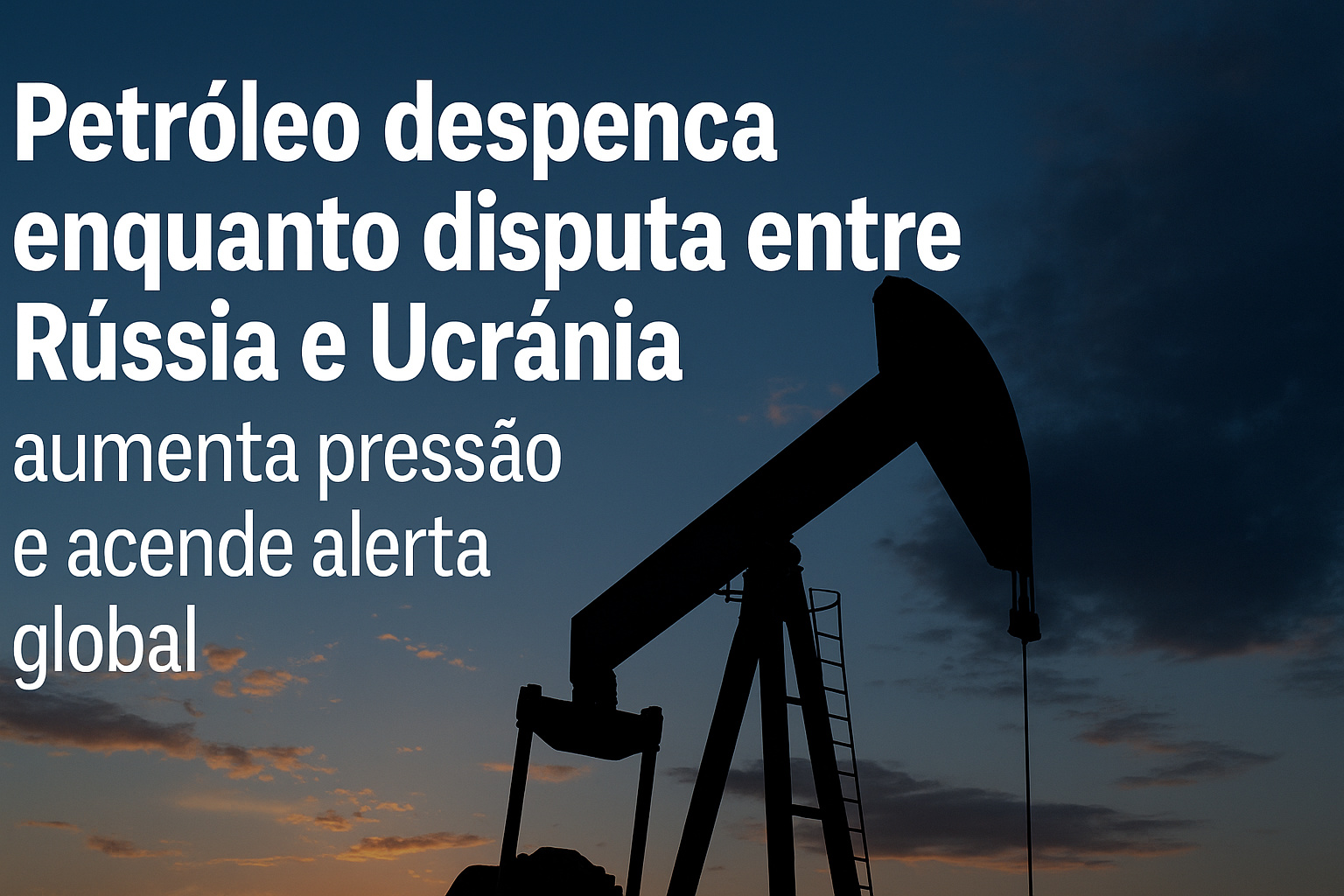 Por que o petróleo caiu tanto hoje? Disputa Rússia–Ucrânia e risco de sobreoferta revelam novo cenário