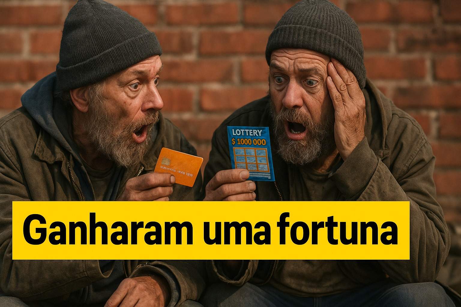 Dois moradores de rua compraram uma raspadinha com um cartão de crédito roubado, ganharam € 500 mil e não conseguiram receber o prêmio