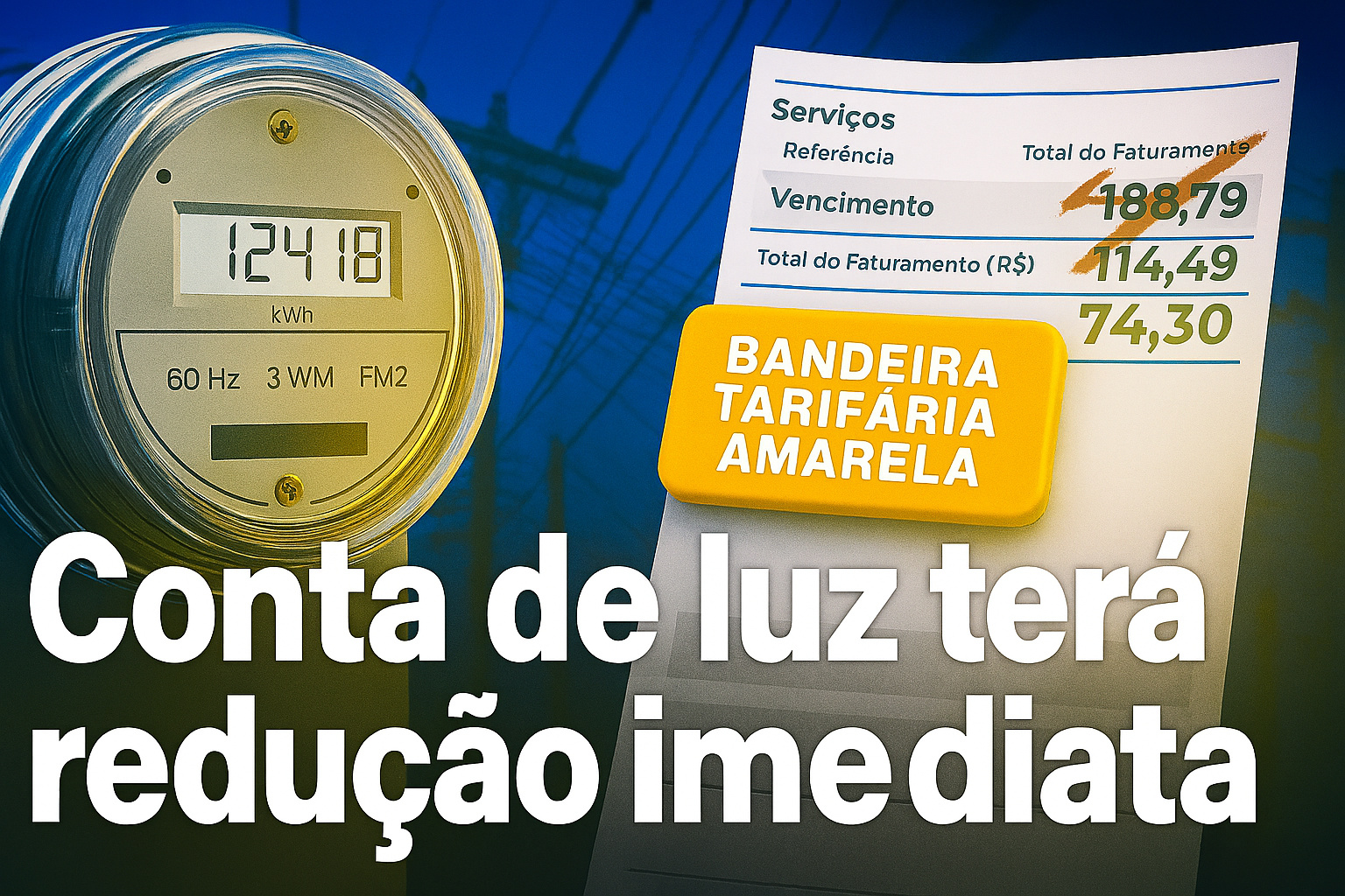 Conta de luz terá redução imediata em dezembro: mudança na bandeira tarifária corta cobrança extra, alivia o bolso do consumidor e já tem data confirmada pela Aneel