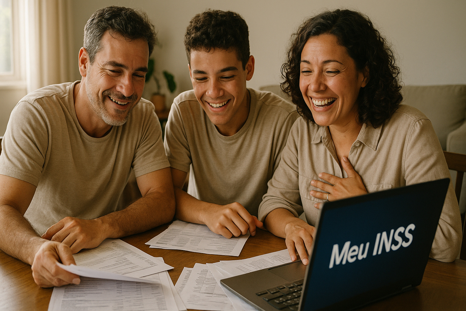 Herdeiros preparando documentos para solicitar reembolso do INSS.