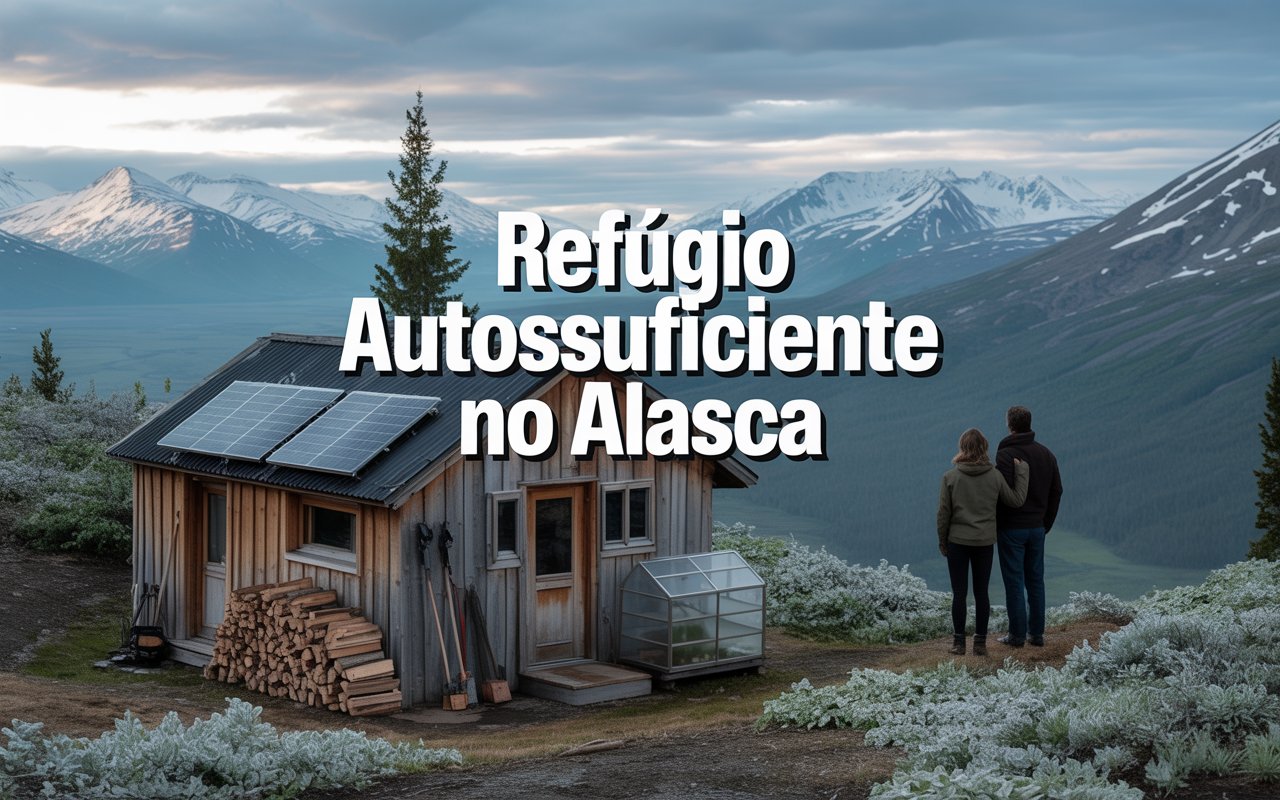 Em montanha isolada do Alasca, casal transforma terreno selvagem em refúgio autossuficiente com horta, energia própria e casa construída à mão e revela o tipo de vida remota que muita gente só conhece pela internet