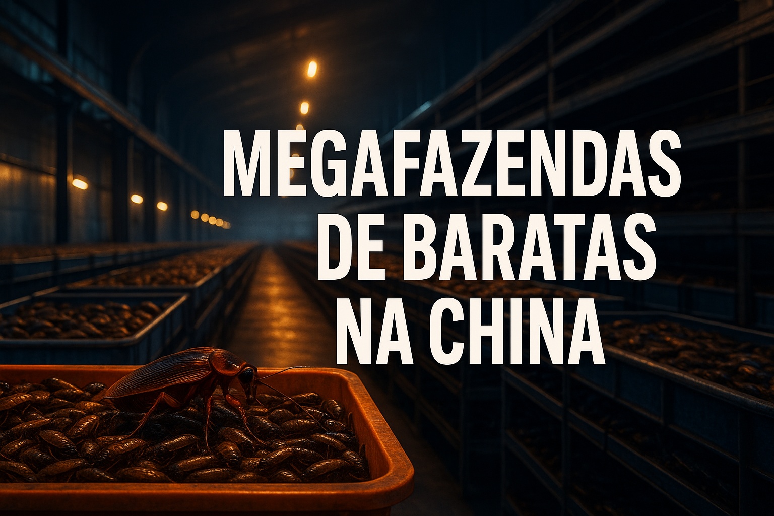 Com criação em escala industrial e colônias que ultrapassam 6 bilhões, megafazendas chinesas de baratas revelam como calor controlado, reciclagem de resíduos e manejo contínuo transformaram o inseto em um negócio gigante da biotecnologia