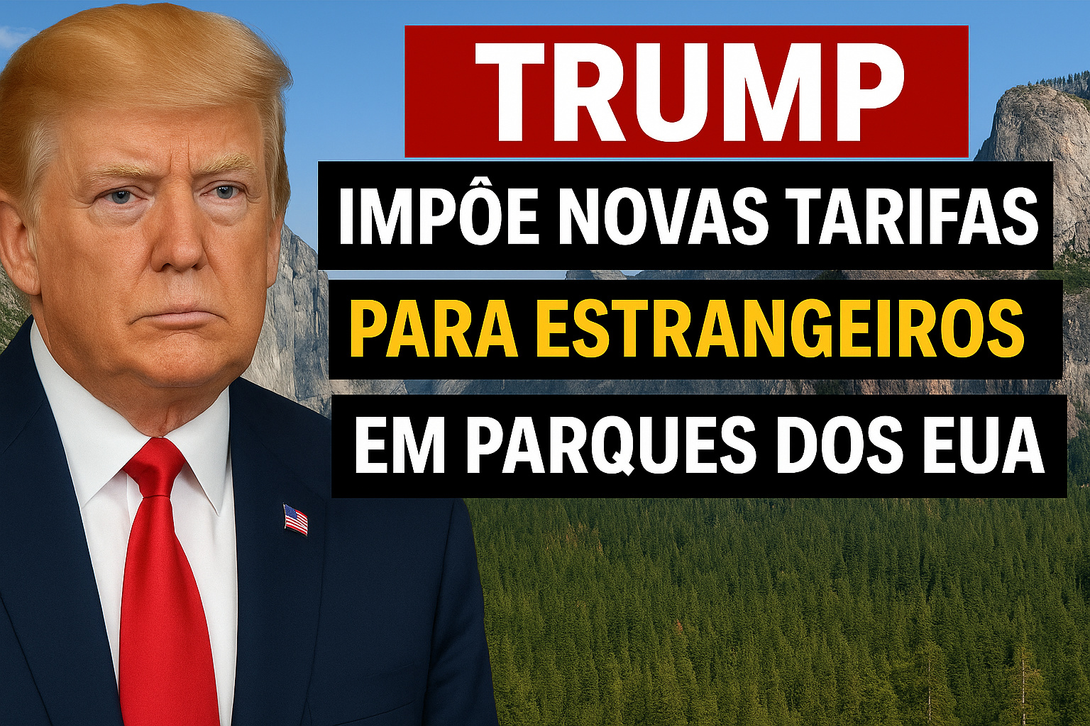Trump impõe nova taxação em parques dos EUA e estrangeiros pagam mais caro para entrar