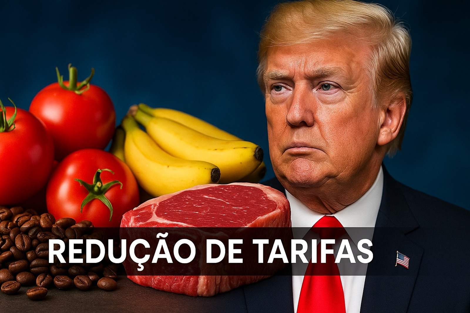 Trump reduz tarifas de carne, tomate, café e banana para aliviar preços nos EUA e reabre negociações com o Brasil em meio ao impacto do tarifaço