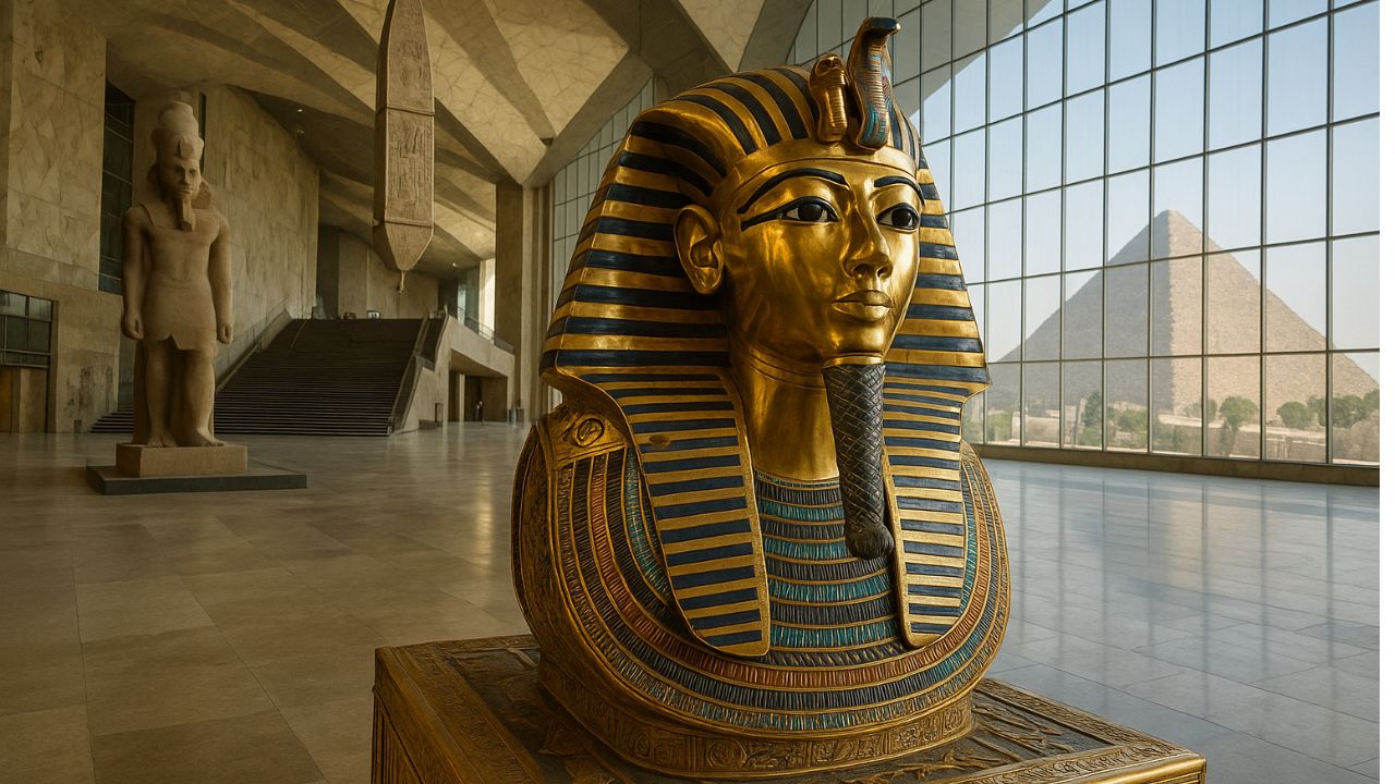 Grande Museu Egípcio abre as portas com a tumba de Tutancâmon completa em exposição inédita. Um marco para a história e cultura do Egito.