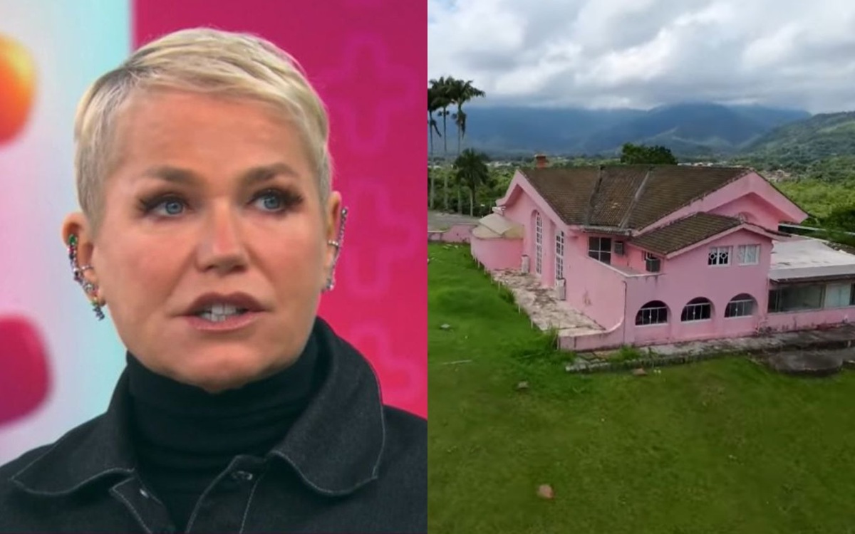 Drone flagra mansão da Xuxa - desgaste da antiga Casa Rosa, exibindo sujeira, piscina vazia e deterioração no imóvel avaliado em R$ 8.000.000
