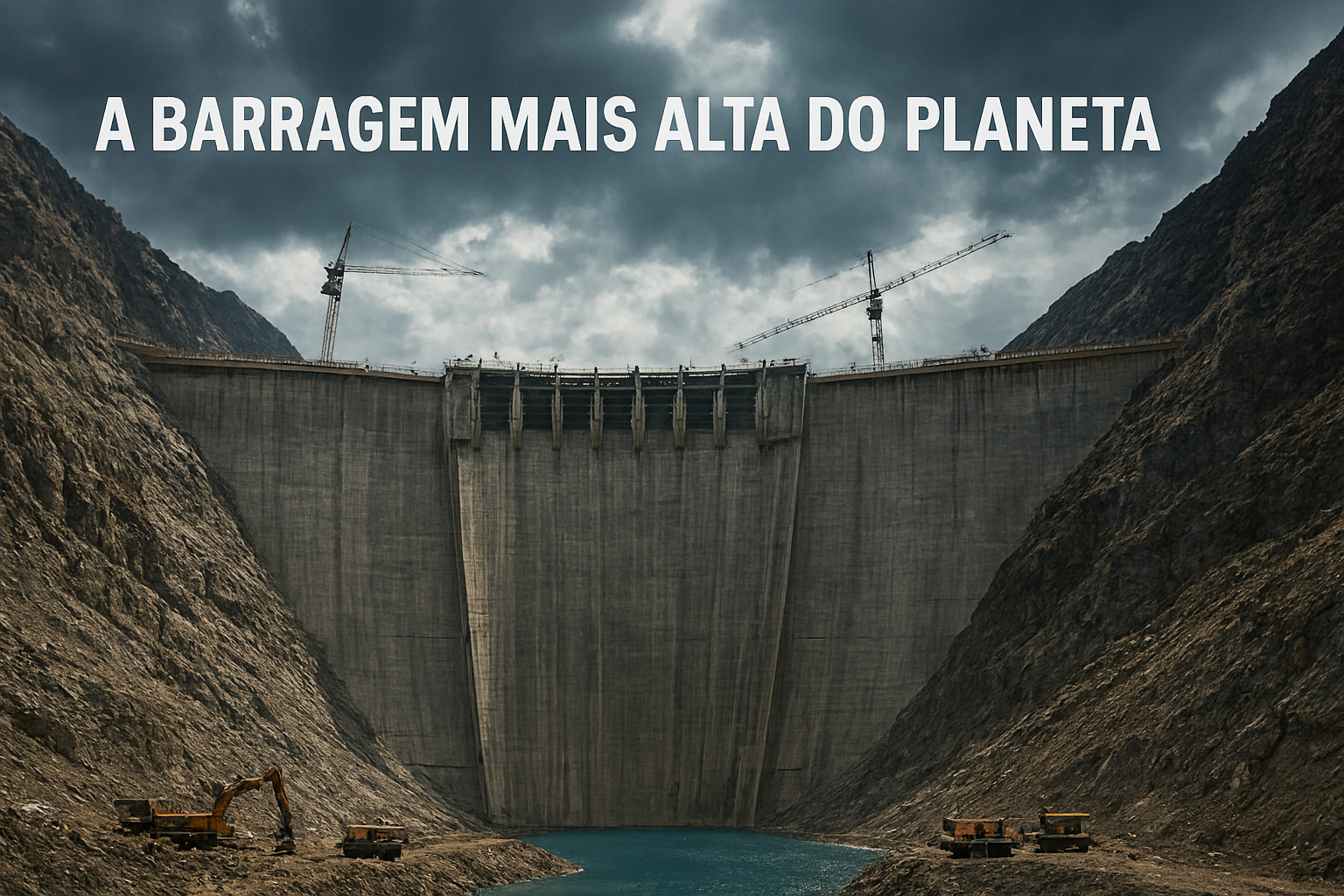 Com barragem projetada para atingir 335 metros de altura e tornar-se a mais alta do planeta, a Rogun Dam mobiliza milhões de m³ de rocha e uma estrutura colossal que redefine os limites da engenharia mundial