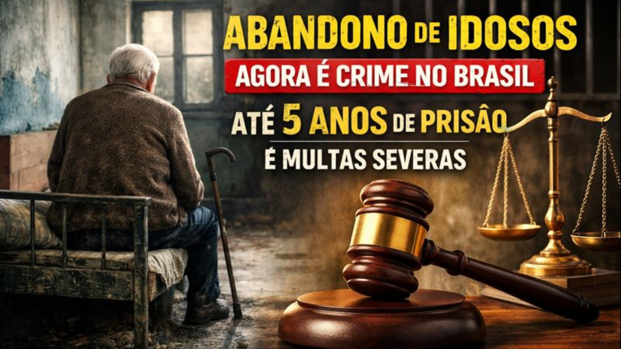 Brasil passa a punir o abandono de idosos como crime familiar, com prisão, multas e obrigação de custear cuidados.