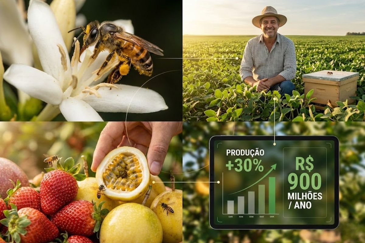 Abelhas impulsionam polinização, elevam produção de mel, fortalecem lavoura de café e movimentam o interior paulista com ganhos para a economia rural.
