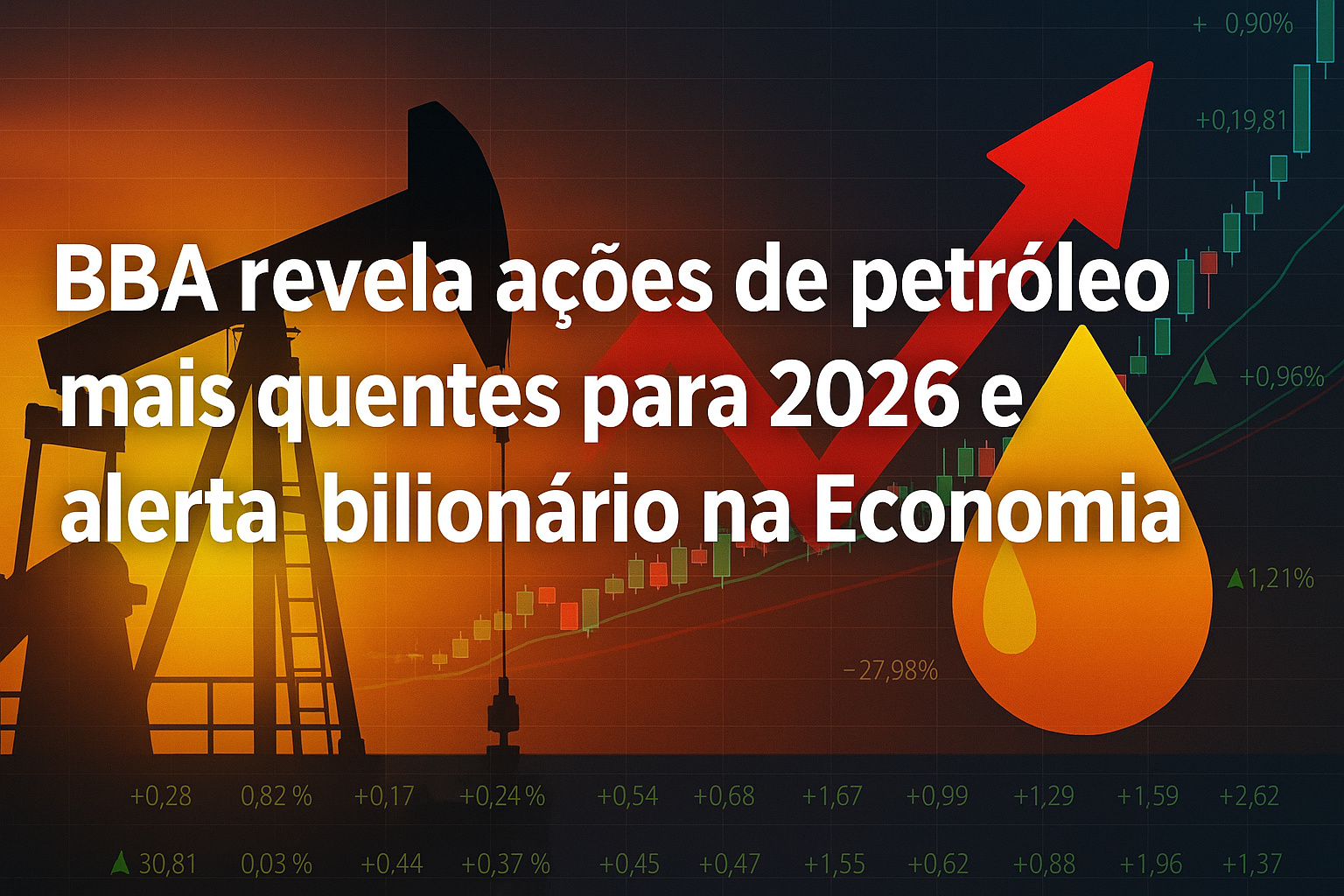 BBA revela ações de petróleo mais quentes para 2026 e acende alerta bilionário na Economia