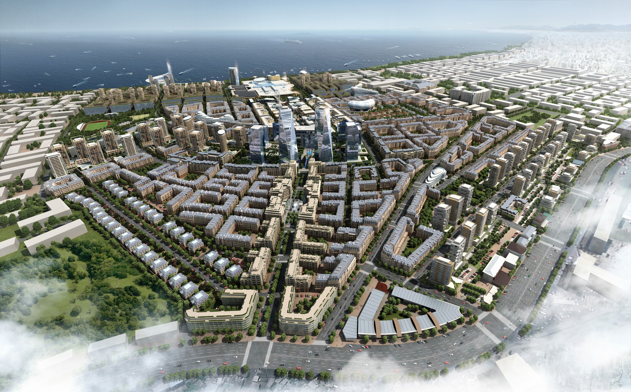 Com mais de 2.200 hectares de áreas industriais recuperadas, o Azerbaijão avançou sobre o Mar Cáspio, investiu bilhões e criou bairros de alto padrão onde antes havia apenas água, petróleo e solo contaminado