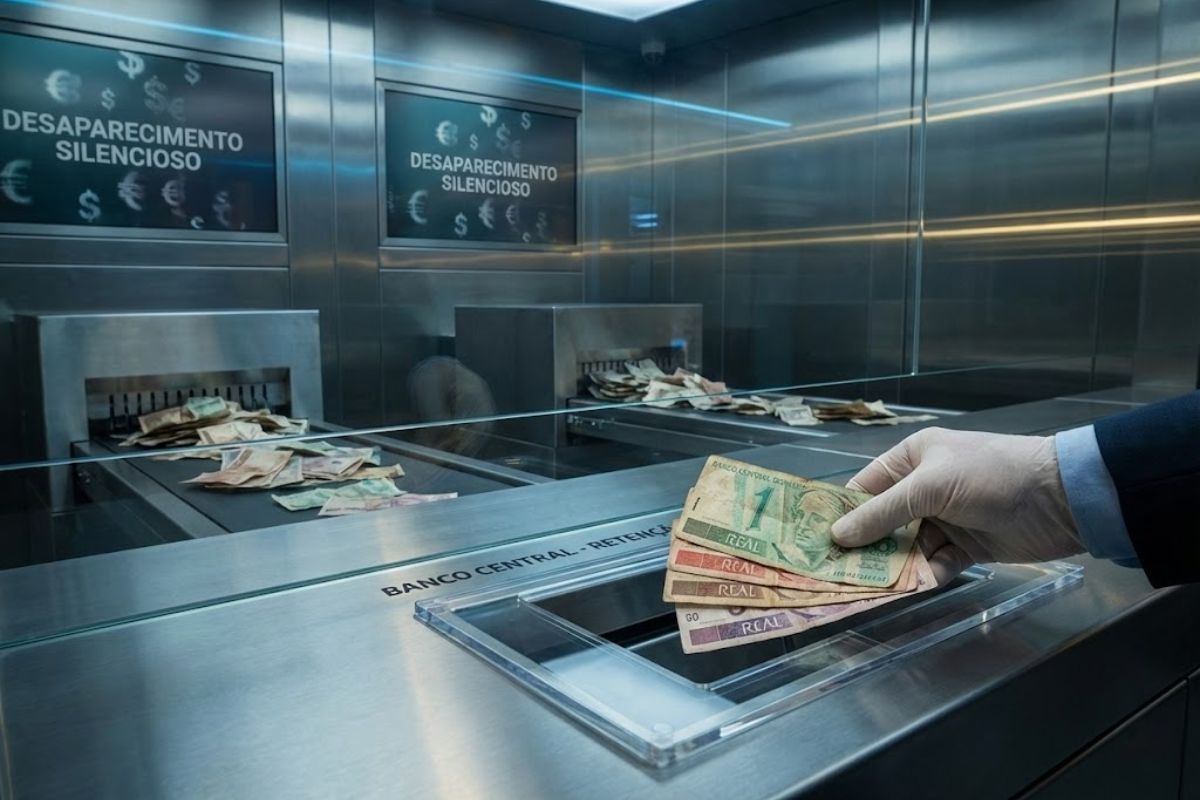 Banco Central retira cédulas antigas de R$ 1 a R$ 100, faz primeiras notas do Real sumirem, prioriza a segunda família do Real e muda carteiras dos brasileiros.