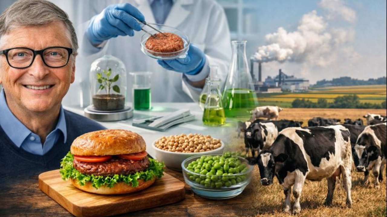Segundo Bill Gates, a carne artificial pode reduzir emissões de metano da pecuária bovina e aliviar impactos da sustentabilidade ambiental.