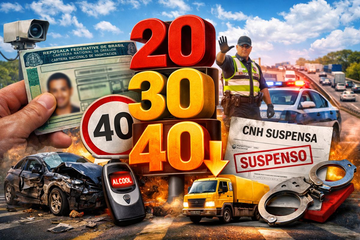 CNH não perde pontos — ganha pontos por infrações entenda quando você atinge 20, 30 ou 40 pontos, quais multas geram suspensão direta e como motoristas profissionais